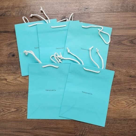 Tiffany & Co. Gift Bags Bundle of 5 Size 8x10 - Picture 1 of 6